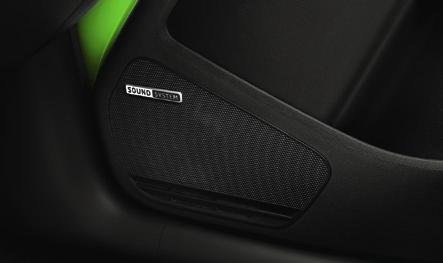SOUND SYSTEM Vysoce kvalitní Sound System nabízí šest reproduktorů (čtyři vpředu a dva