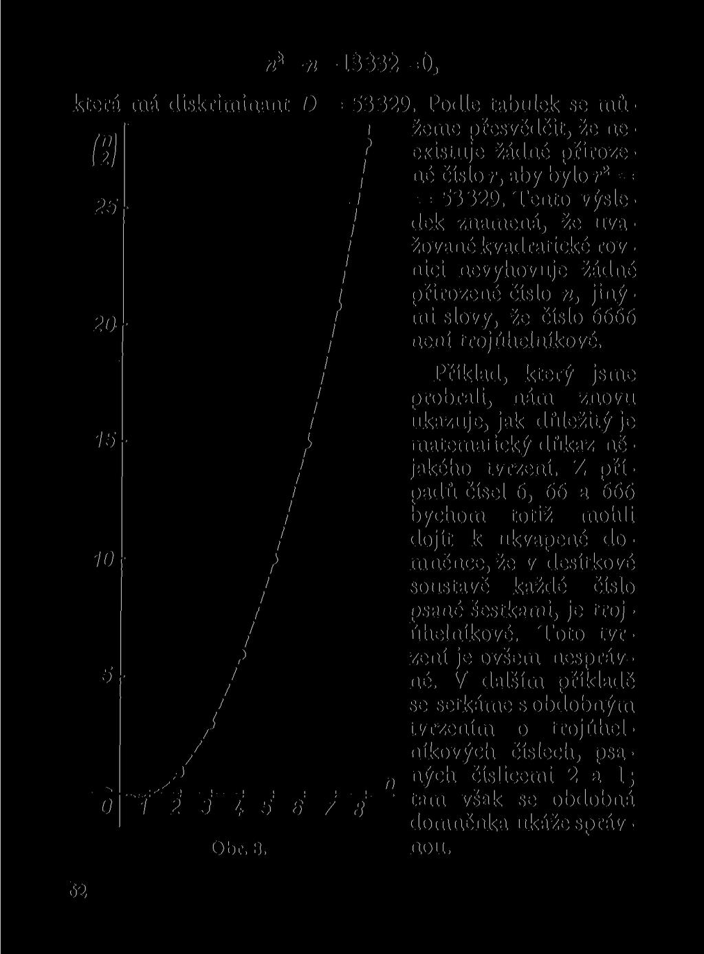 rč-n-13332=0, má diskriminant D = 53329. Podle tabulek se můi žeme přesvědčit, že ne- J existuje žádné přiroze- / né číslo r, aby bylo r 2 = / = 53329.