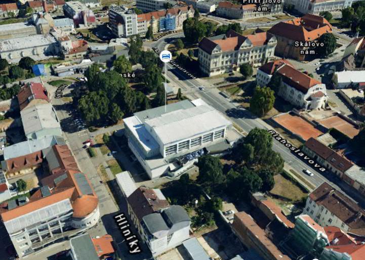 Obrázek 4 - Městské lázně a okolí, 3D