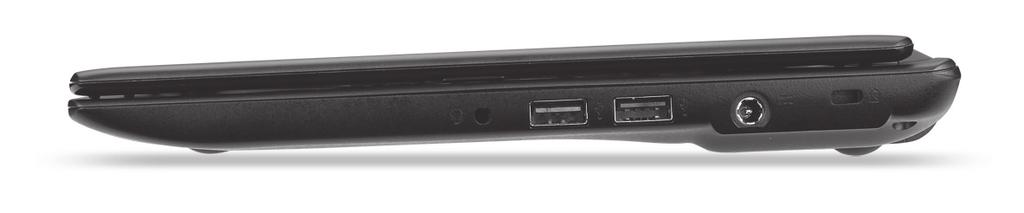 8 Pohled zprava 2 Port USB Konektor pro připojení sluchátek/ reproduktorů 2 4 Slouží k připojení zvukových zařízení (například reproduktorů nebo sluchátek) nebo sluchátka s mikrofonem.