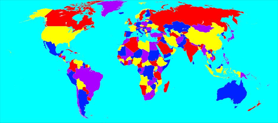Four color map theorem 24/60 Four color map theorem states: given any separation of a plane into contiguous regions, producing a figure called a map, no more than four