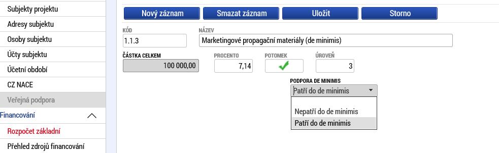Rozpočet je nutné vyplnit v souladu s podnikatelským záměrem, který musí obsahovat položkový rozpočet v rozčlenění na jednotlivé veletrhy, a to jak náklady na účast, tak dopravu a