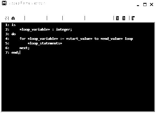 Příkazy s opakujícím se během s For next; Definování řídící proměnné (loop_variable): Řídící proměnná musí být datového typu integer.