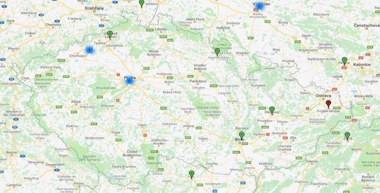 CoderDojo v České republice V České republice bylo během dvou let fungování projektu bylo založeno 12 klubů, z toho 3 v