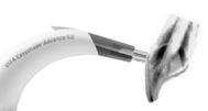 Správný postup pro měření zubu 16 Nesprávné přiložení - incisální oblast (obr. 16): Měřicí hrot musí být k incisální hraně ve vzdálenosti minimálně 2 mm.