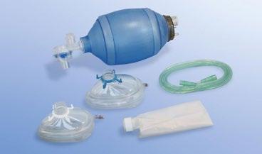 Intubace a respirace Silikonové resuscitační sety Resuscitační set - novorozenec/dítě/dospělý včetně pop-off ventilu, 2 masek, hadice a rezervoáru, jednorázový Popis Balení Katalogové číslo Pro