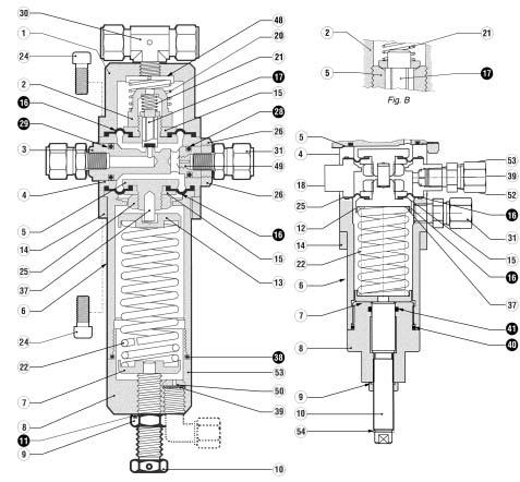 PILOTS MOD. 204/A/FO-204/A/2CS/FO-205/A/FO 204/A/2CS/FO 204/A/FO-205/A/FO POS. DESCRIPTION N.