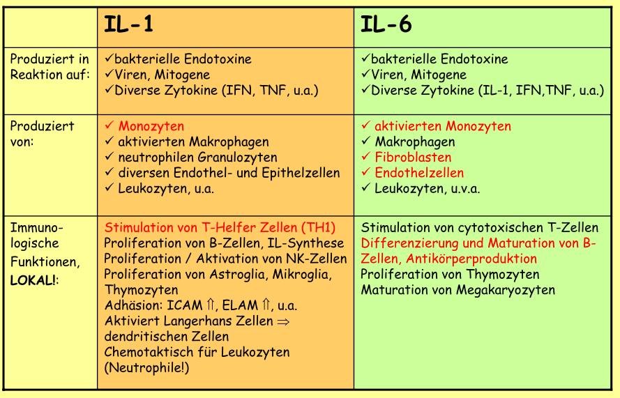 IL-1 and IL-6 are