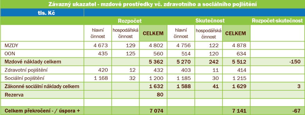 Pracovní týmy jednotlivých středisek vzájemně spolupracují a vycházejí si vstříc.
