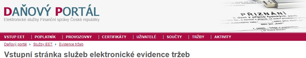 Autentizační údaje Autentizační neboli přihlašovací údaje do portálu správce daně.