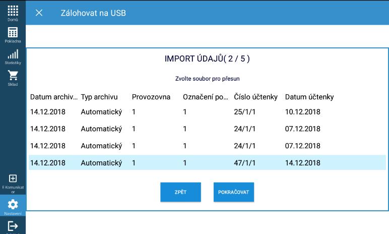 registraci ekasy) A) Zvolíme požadovanou zálohu a