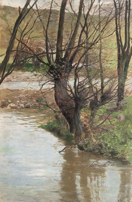 AUKČNÍ ROČENKA 2017 Josef Ullmann (1870 1922) Předjaří olej na kartonu fixovaném na plátně, 2.