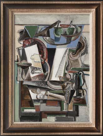 VÝBĚR ZE 78. A 79. AUKCE GALERIE KODL Emil Filla (1882 1953): Zátiší s hodinkami olej na plátně, dat. 1921, sign.