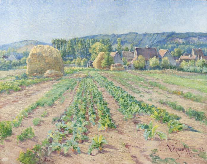 AUKČNÍ ROČENKA 2017 Václav Radimský (1867 1946): Zelné pole u Vernonu olej na plátně, dat.