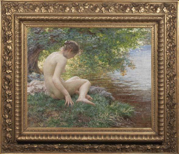 VÝBĚR ZE 78. A 79. AUKCE GALERIE KODL Vlaho Bukovac (1855 1922): Slunečný den olej na plátně, dat.