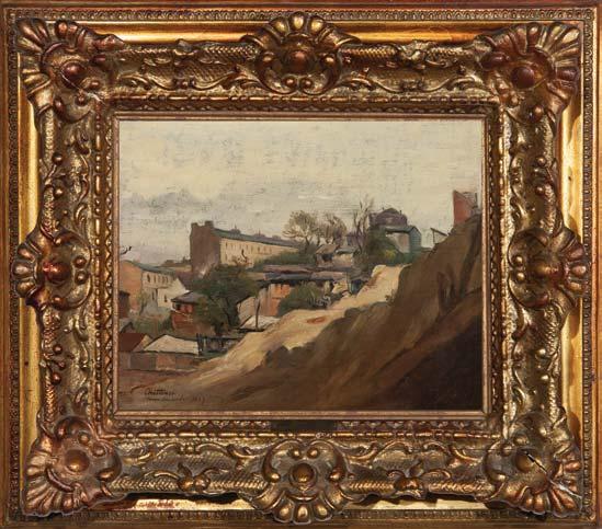 AUKČNÍ ROČENKA 2017 Antonín Chittussi (1847 1891) Montmartre olej na plátně lepeném na kartonu, dat.