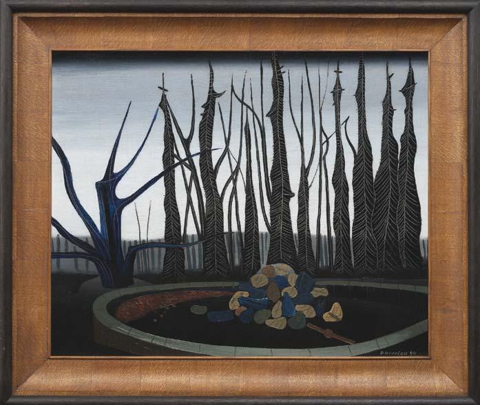 VÝBĚR ZE 78. A 79. AUKCE GALERIE KODL František Hudeček (1909 1990): Park na podzim olej na plátně, dat. 1944, sign.