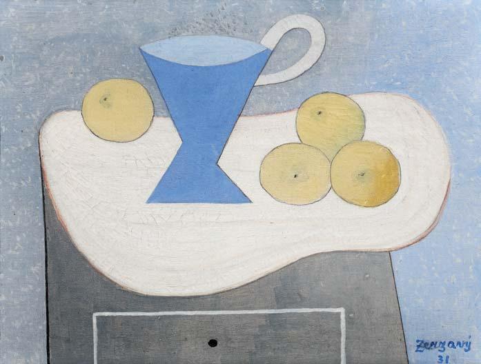 VÝBĚR ZE 78. A 79. AUKCE GALERIE KODL Jan Zrzavý (1890 1977): Zátiší s konvicí olej na plátně, dat.