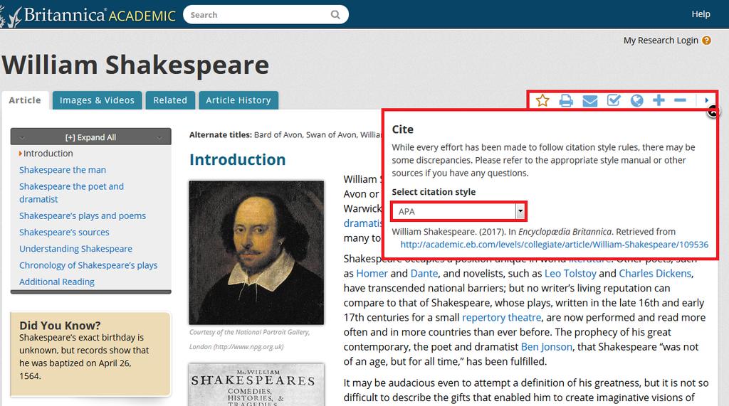 Základní fakta o tématu Encyclopædia Britannica dostupná po