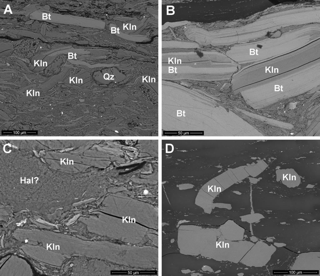 Bull Mineral Petrolog 25, 2, 2017. ISSN 2570-7337 (print); 2570-7345 (online) 197 a částice hojně obsahují vložené, velmi tenké lamely se zvýšenou odrazností elektronů.