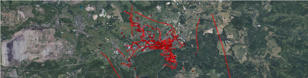 Obrázek 7: Problémová mapa IAD a parkování Obrázek 8: Problémová mapa IAD a parkování, výřez širšího centra NÍZKÁ