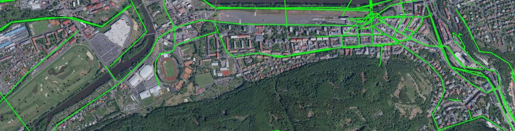 Svahová, 2 Sedlecká, Fibichova, Rolavská NEDOŘEŠENÉ TRASOVÁNÍ KOMUNIKACÍ PRO CYKLISTY: