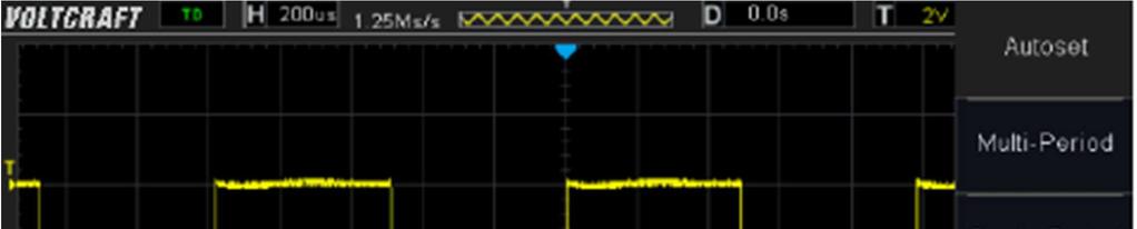 (přibližně 2 V, 1 khz). Stiskněte dvakrát tlačítko CH 1 MENU, aby se odstranil kanál 1. Stiskněte tlačítko CH 2 MENU a zopakujte výše uvedené kroky pro zobrazení kanálu CH2, CH3 a CH4.