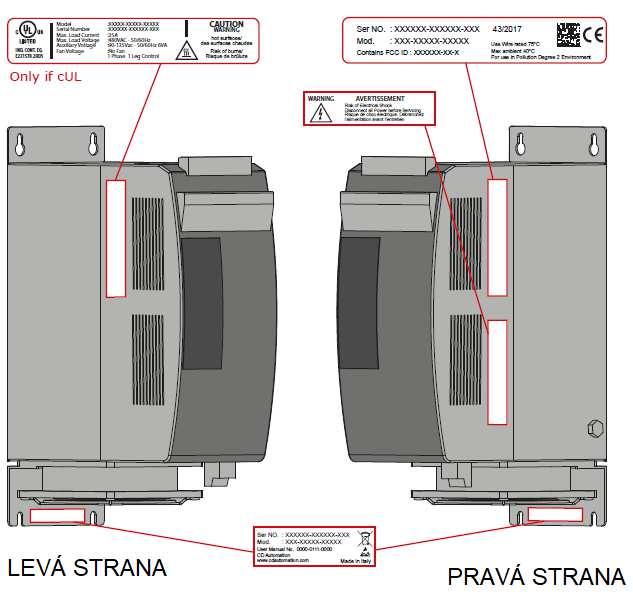 5. Identifikace a objednací číslo 5.1 Identifikační štítek Před instalací dodanou spínací jednotku prohlédněte.