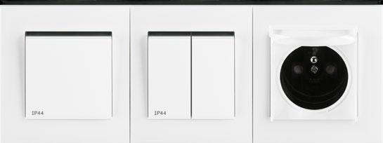 BULLETIN PRO ELEKTROPROFESIONÁLY 3 Designová řada Levit v IP 44 02 Přístroje IP 44 designové řady Levit v trojnásobném rámečku 02 Stejně jako u ostatních designových řad s přístroji pro vestavnou