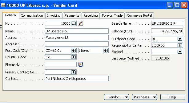 Vendor setup Other folders