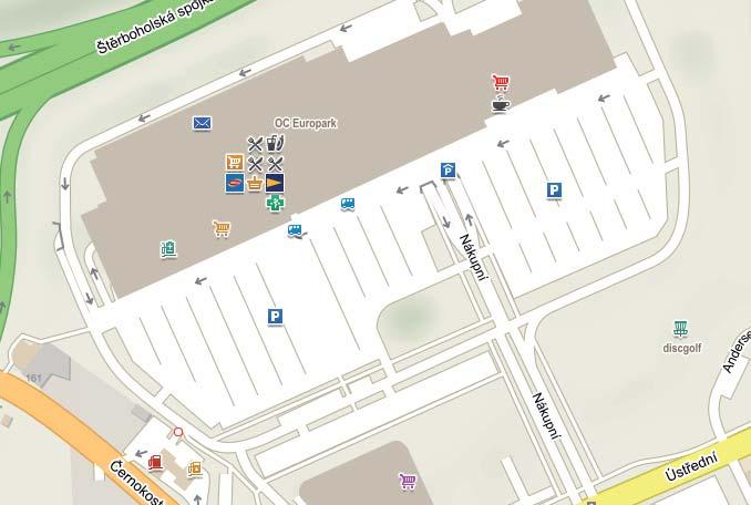 4D PRAHA Praha 10 - OC Europark 4 ks HC: 4d) Velikost jedné plochy: Velikost konstrukce: Viditelnost: 1,45 x 2,95 m 1,55 x 3,05 m 50 m 100 m