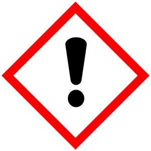 2.2 Prvky označení Výstražný symbol nebezpečnosti Signální slovo Varování 2.3 Standardní věty o nebezpečnosti H37 Může vyvolat alergickou kožní reakci. H39 Způsobuje vážné podráždění očí.