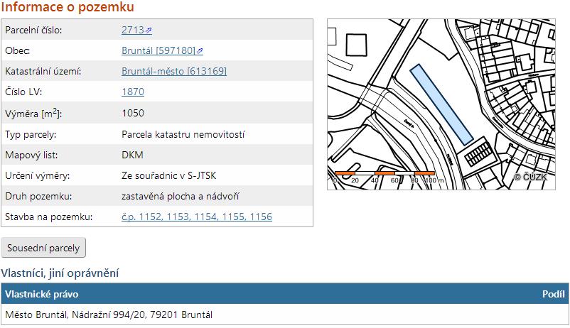 katastrální mapě II. Fotodokumentace III.