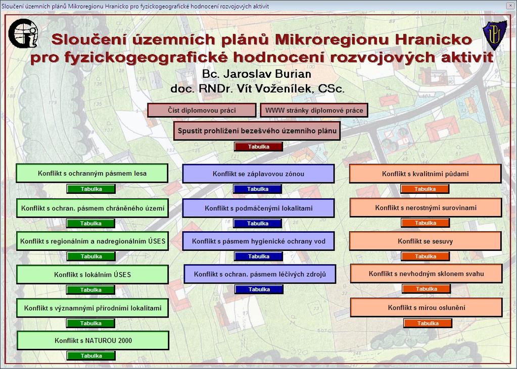 V těchto mapových výstupech není zobrazen pouze konflikt s podmáčenými lokalitami, který představují pouze velmi malé lokality obtížně zobrazitelné v měřítku mapových výřezů.