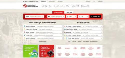 Na přiloženém obrázku můžete vidět výsledek prací v podobě horní části homepage, tedy úvodní stránky, která v porovnání se současným webem prošla výraznou proměnou.