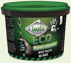 Mycí pasty Mycí pasta ISOFA Eco Je speciální mycí pasta na ruce, obsahující šetrná přírodní abraziva a oleje se schopností rychle odstranit