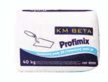 Suché maltové a omítkové směsi KMB PROFIMIX VYROVNÁVACÍ HMOTY A POTĚRY Kat. Popis výrobku t Cena KM Beta vč.