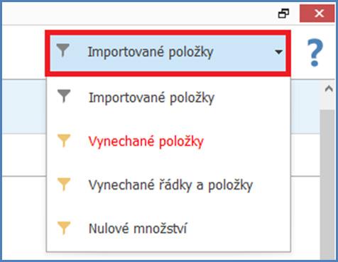 Položky zobrazených objektů si prohlédnete kliknutím myši na název objektu. POZOR: Náhled objektu je možné vidět jen z objektů, které jsou určeny na import (část 2.3.2. Navigace).