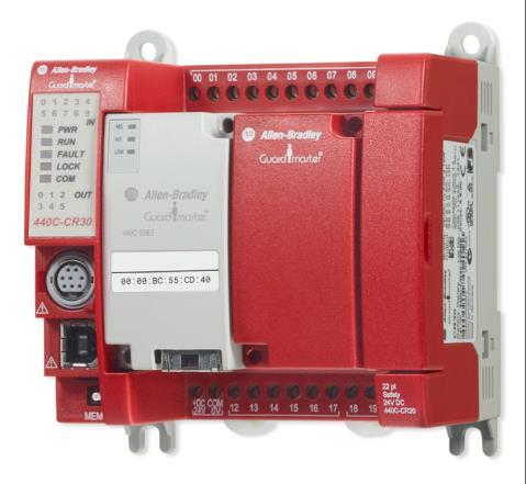 440C-CR30 Programovatelný bezpečnostní kontroler 440C-CR30-22BBB 22 I/O s možností konfigurace Nové možnosti díky FW 10.