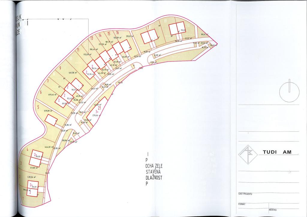 ,, OVA VELIKOST NAVRHOVANE. KCN, I PLOCHY OB (RESENEHO Ml) 14 096 m2 PROJEKT UZEMNi STU DIE AREAL CIHADLA CERNY MOST, PRAHA 14 ZADAVATEL : I M'l H., k ng.