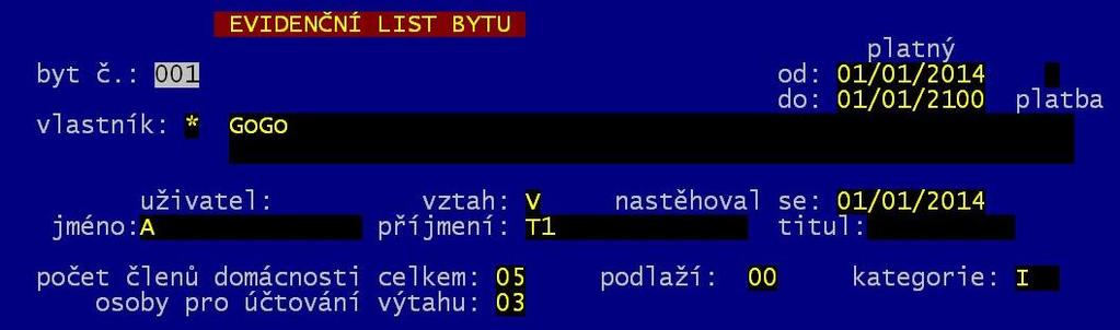 Upozornění: Při nastavení parametru ext_ut na A je nutné nastavit v daném domě parametr m_ut na N a také základní složku UT na 100 procent, jinak bude rozpočet nákladů na teplo nesprávný!