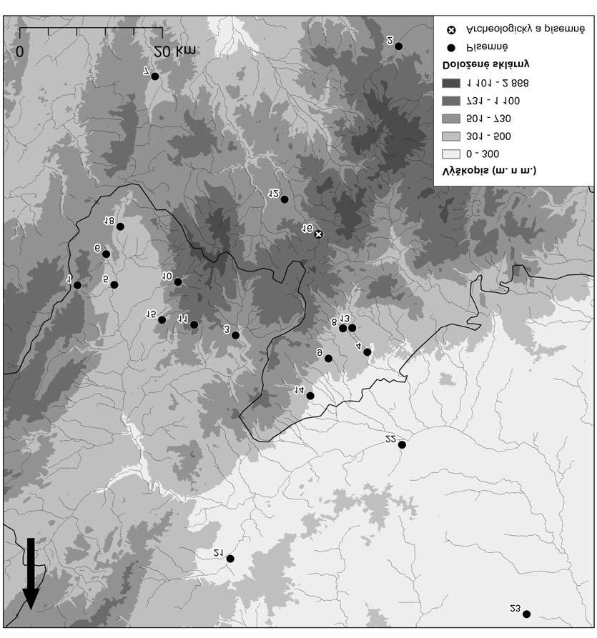 Obr. 1. Středověké sklárny ve Slezsku Fig. 1. Medieval glassworks in Silesia.