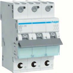 Modulové přístroje s bezšroubovými svorkami MBS316 Jističe 6 ka MBS106 MBS110 MBS116 MBS120 MBS125 MBS132 MBS140 MBS150 MBS163 MCS106 MCS110 MCS116 MCS120 MCS125 MCS132 MCS140 MCS150 MCS163 MBS306