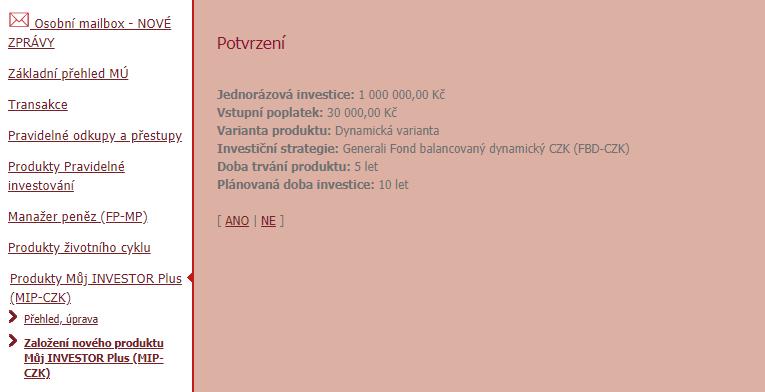 Skutečný Vstupní poplatek Investičního programu bude vypočítán na základě reálné investice.