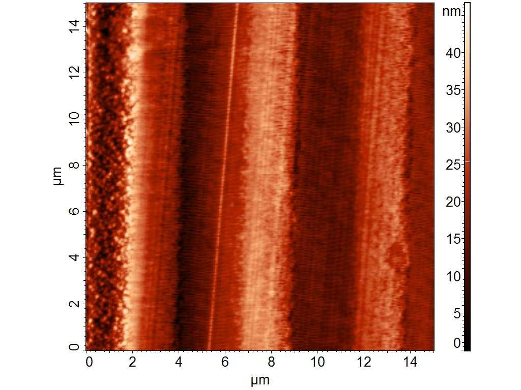 AFM images are identical, hence surface morphology of layer