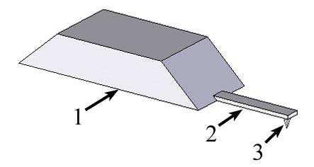probe has the form of an elastic girder called cantilever (mentioned as 2, in Fig 22), which is fixed to the silicon base, called chip, of the probe.