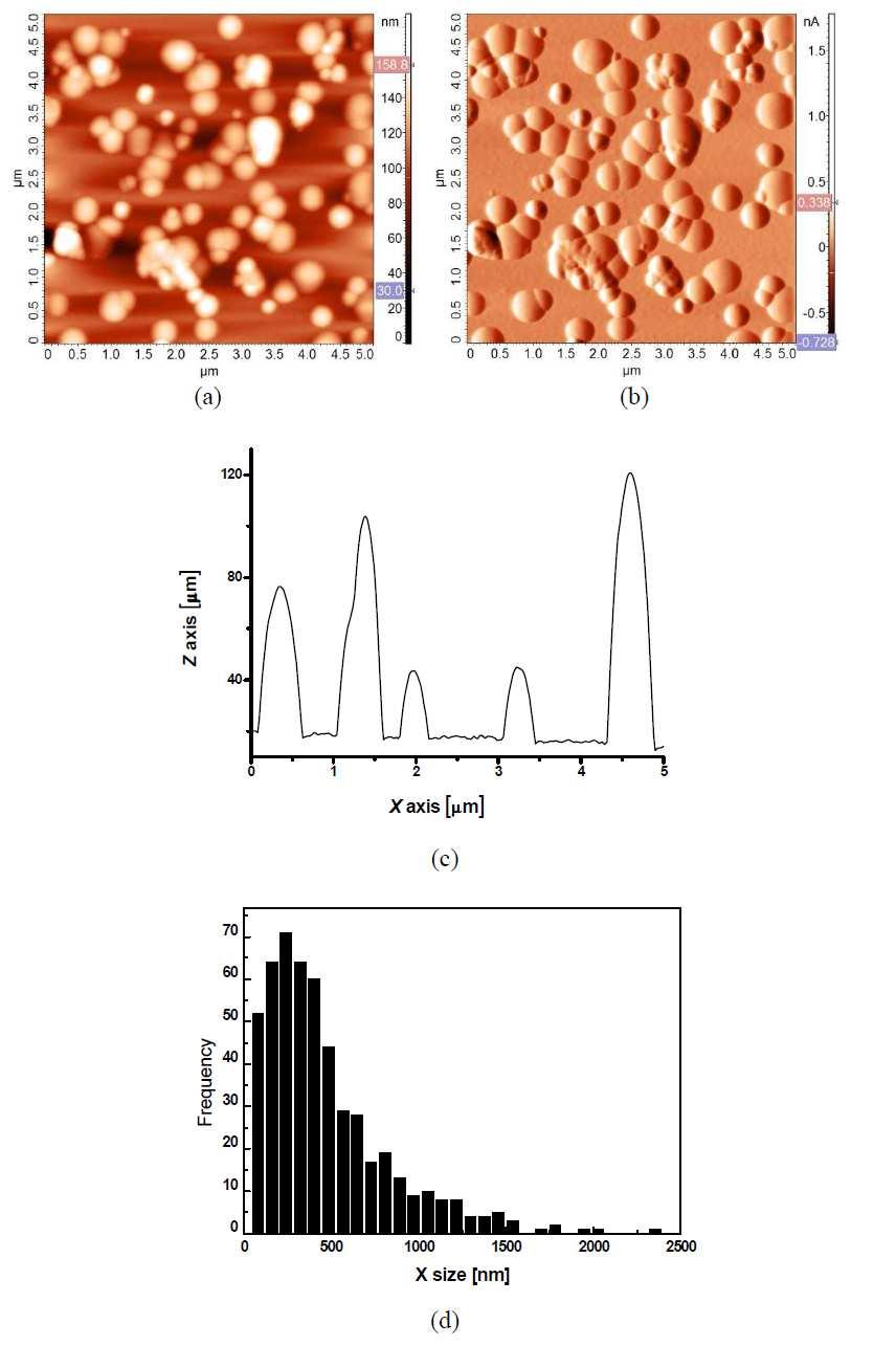 Fig. 44 Surface morphology of pp-tvs films deposited at 70 W: (a)