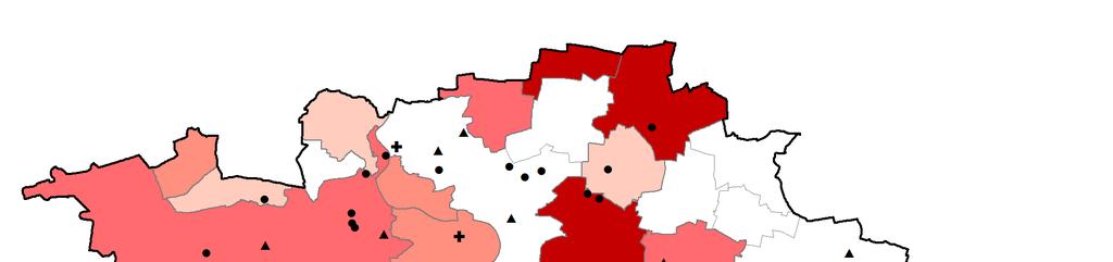 MAPA / 03 LOKALIZACE Z Á K L A D NÍCH Š K OL Z Ř IZOVANÝ C H O STATNÍ MI Z Ř IZOVATELI V E V Z TAHU KE K A P A C ITNÍ NEDOSTATEČNOSTI (2018) Zdroj: IPR Praha 2.