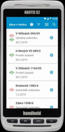 Fyzické odečty Plánování odečtových tras a odečítačů Plné propojení se zákaznickým IS (ZIS) Mobilní aplikace Android 5.