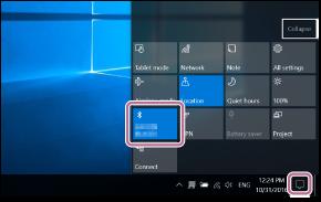 Připojení k počítači přes připojení BLUETOOTH (Windows) Operace sloužící k registraci zařízení, se kterým se má sestavit připojení BLUETOOTH, se nazývá párování.